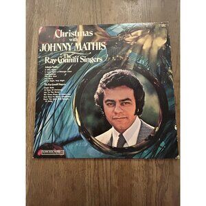 Christmas With Johnny Mathis & The Ray Conniff Singers Vinyl LP 1972 Pre-Owned